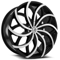 AZA-504 | Chrome & Black Multi-Spoke Wheels by Azara