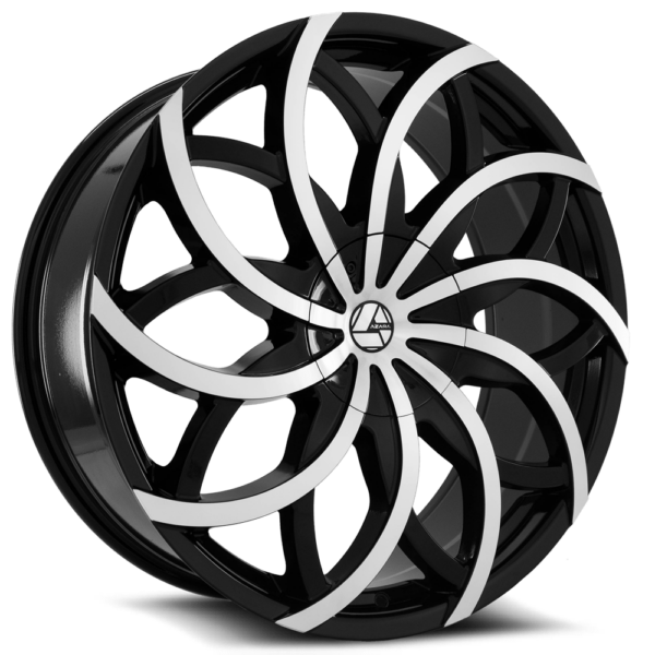 AZA-504 | Chrome & Black Multi-Spoke Wheels by Azara