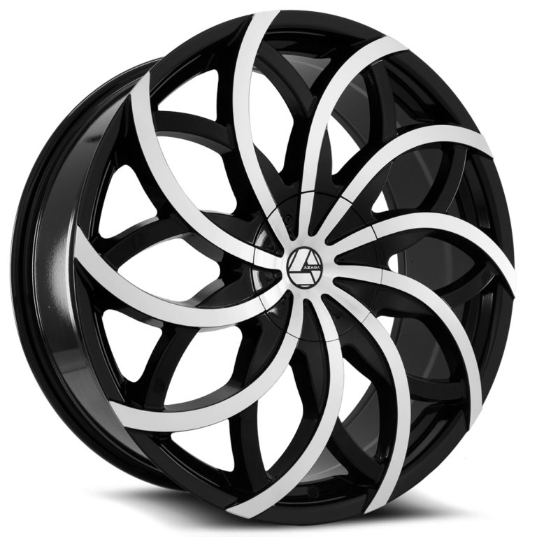 AZA-504 | Chrome & Black Multi-Spoke Wheels by Azara