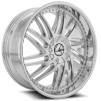 AZA-509 | Stylish 10 Split Spoke Wheels in Chrome & Black