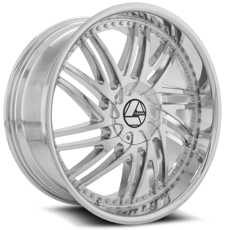 AZA-509 | Stylish 10 Split Spoke Wheels in Chrome & Black