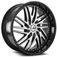 AZA-509 | Stylish 10 Split Spoke Wheels in Chrome & Black