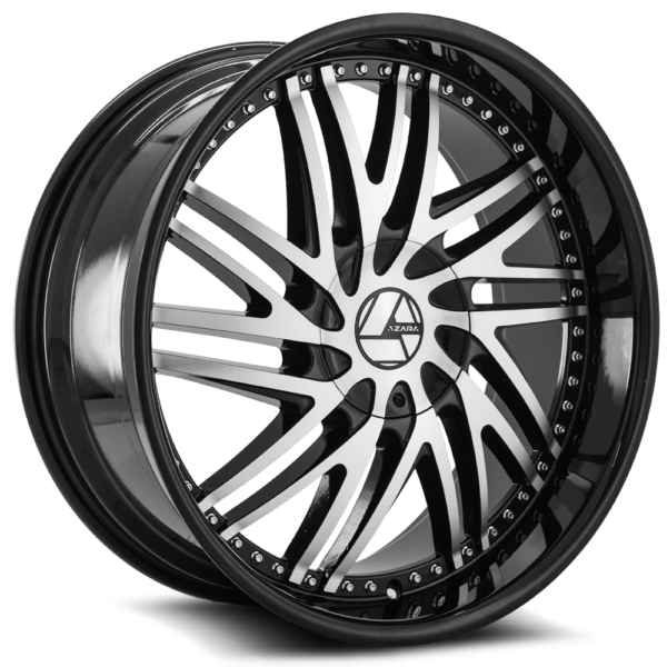 AZA-509 | Stylish 10 Split Spoke Wheels in Chrome & Black