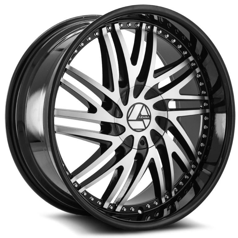 AZA-509 | Stylish 10 Split Spoke Wheels in Chrome & Black
