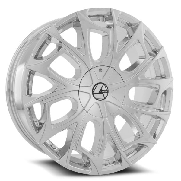 AZA-512 | Stylish Chrome & Black Machined Custom Rims