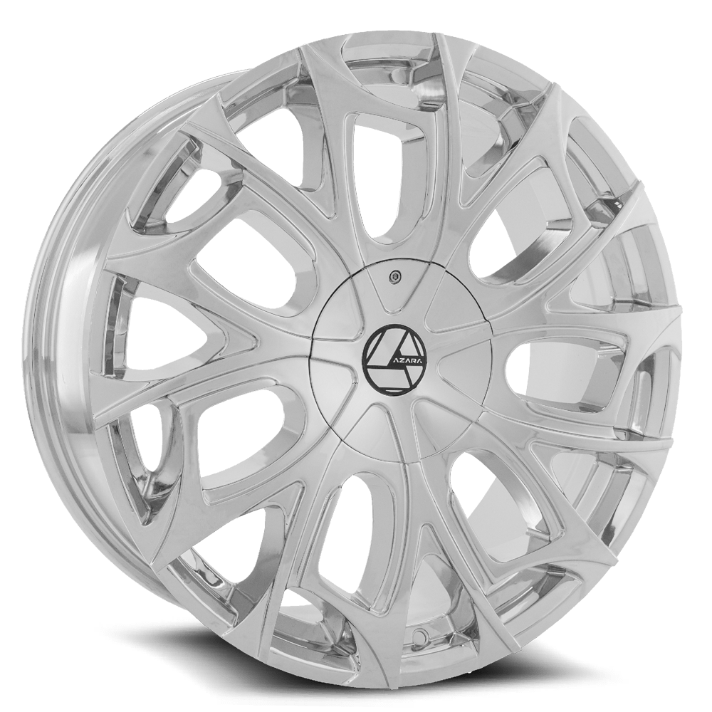 AZA-512 | Stylish Chrome & Black Machined Custom Rims
