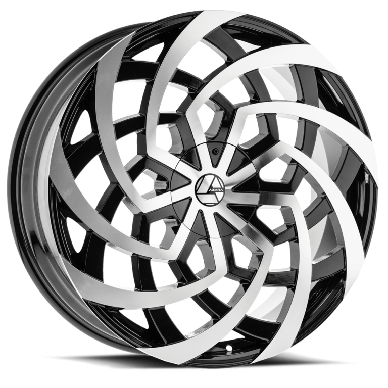 AZA-521 | Bold Directional Wheels in Chrome & Black Machined
