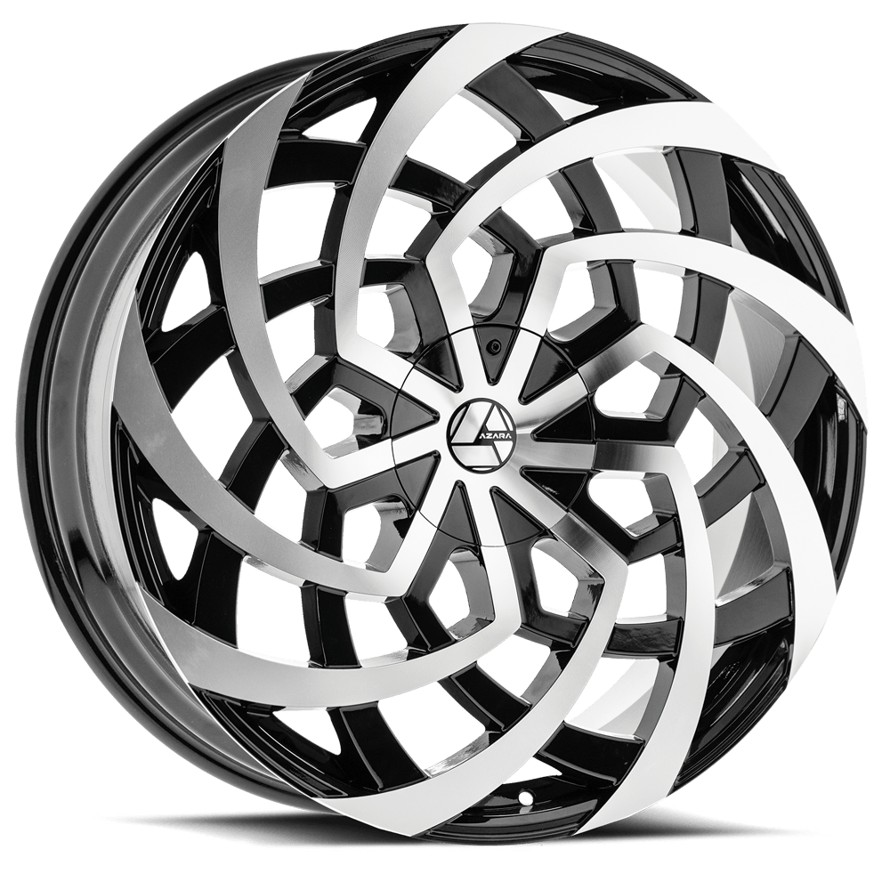 AZA-521 | Bold Directional Wheels in Chrome & Black Machined