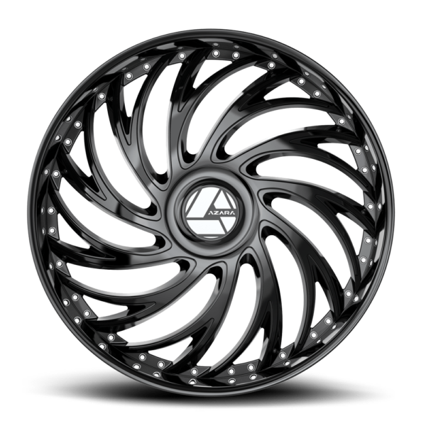 AZX-101 | Premium Gloss Black Machined & Milled Big Wheels